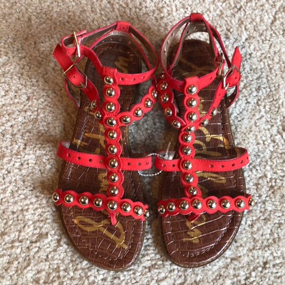 ⚡️Sam Edelman Elisa Gladiator Stud Coral Punch - Picture 2 of 6